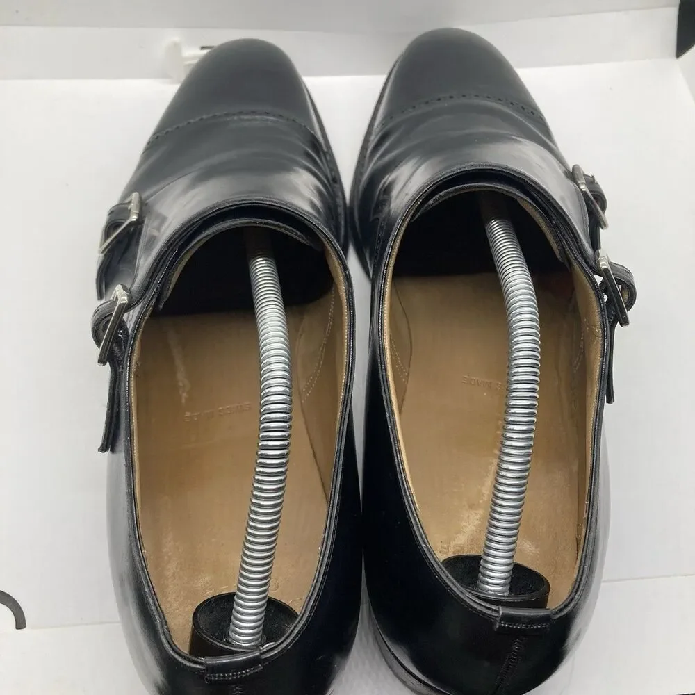 BALLY SCRIBE DOUBLE MONK STRAP Black Mens 9.5 DRESS SHOES